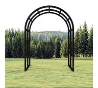 Metal Garden Arch, Made of 25mm Galvanized Steel Pipe, Stable and Durable, Anti-Rust and Anti-scalding, Suitable for Lawn, Party, Ceremony and Wedding Decoration Black 150x220x50