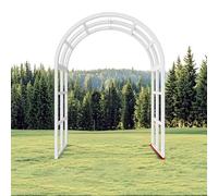 Metal Garden Arch, Made of 25mm Galvanized Steel Pipe, Stable and Durable, Anti-Rust and Anti-scalding, Suitable for Lawn, Party, Ceremony and Wedding Decoration White 150x220x50