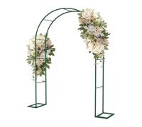 Metal Garden Arch Trellis for Climbing Plants, Easy Installation Pergola, Outdoor Decor for Roses & Clematis, Available in 0.8-3.5m Widths (Green, 180W x 220H cm)