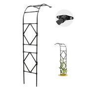 Metal Garden Arch Trellis for Climbing Plants Rose Support Frame Semi-Arc Design Width Options: 60-300cm (150x240cm/59x94in) -Outdoor Decor