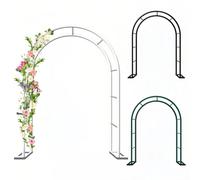 Metal Garden Arch Trellis for Climbing Plants & Roses Outdoor Arbor for Weddings, Patios, Parties (blanc, 300 x 250 cm/9,8 x 8,2 ft)