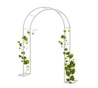 Metal Garden Arch Trellis for Climbing Plants, Widened Pergola Outdoor Decor, Easy Install Support for Clematis & Roses, Multiple Widths Available (blanc, 120 W x 220 H cm)