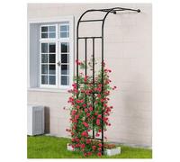 Metal Garden Pergola for Climbing Plants Half-Arch Trellis for Weddings Outdoor Parties & Backyard Decorations -& Stylish Garden Arbor