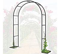 Metal Garden Pergola, Wedding Arch for Climbing Plants, Rose & Vine Trellis, Iron Wedding Decoration, 370x220cm/146x87in, Perfect for Outdoor Events