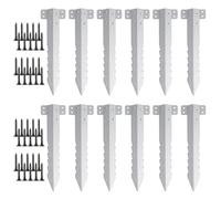 Metal Garden Stakes, Jardinage Garden,ENCOREMENT 10X Metal Sleeper | Clôture de clôture dentelée Péparts à tas de couchette pour Le Porche de Jardin