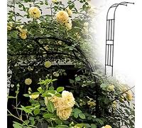 Metal Garden Trellis - Decorative Wedding Arch, Prom Arch, Outdoor Plant Support for Climbing Roses, Easy Assembly, Black Garden Arbor for Events and Decorations