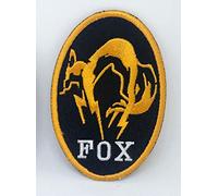 Metal Gear Écusson brodé à thermocoller ou à coudre Motif Kojima Foxhound Fox Hound Jaune