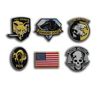 Metal Gear Lot de 6 écussons brodés avec crochet et boucle