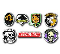 Metal Gear - Lot de 7 grands autocollants - Impression numérique sur un support Orafol - Dimensions : 54 x 40 cm
