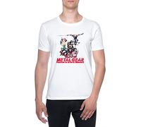 Metal Gear Solid Characters Hommes T-Shirt Blanc Col Rond Men White Round Neck S