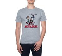 Metal Gear Solid Characters Hommes T-Shirt Gris Col Rond Men Grey Round Neck M