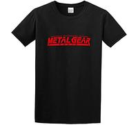 Metal Gear Solid Famous Video Game Cotton Round Neck Tee Shirt for Men Black XL