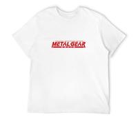 Metal Gear Solid Famous Video Game Cotton Round Neck Tee Shirt for Men T-Shirt WhiteL