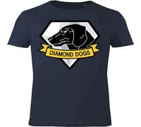Metal Gear Solid T Shirt Men Diamond Dogs 100% Cotton Navy XXL