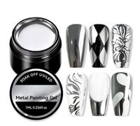 Metal Gel Nail Enamel - Super Shiny Reflective Gel, 3D-Art Manicure Lacquer