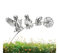 Metal Ghost Yard Stakes Halloween Lawn Art Decorative Plant Accent