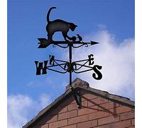 Métal Girouette Décoration, Vague météo à Ferme Weathervane, Montage sur Toit, Kits de Direction du Vent avec Support métallique en Plein air VANAGE Girouette,