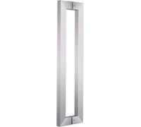 Metal Glass Door Pulls Grab Easy to Install,Door Pull Handle Internal External, Contemporary Door Handles Two-Side Design, Shower Basement Patio Door(Silver,Length 120cm(47inch))