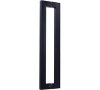Metal Glass Door Pulls Grab Easy to Install,Door Pull Handle Internal External, Contemporary Door Handles Two-Side Design, Shower Basement Patio Door(Black,Length 60cm(24inch))