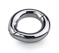 Metal Gravity Locking Ring for Men, Delayed Training Enhancer for Couples Foreplay & Solo Endurance, Magnetic Quick-Release Design, High-Polish Stainless Steel, Cooling Touch & Heavyweight Feel