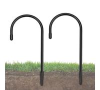 Metal Ground Stakes - 2 Pieces Outdoor Gutter Downspout U Shaped Pins