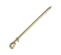 Metal Grounding Rod 45cm with Clips Electric Fence(1pc Grounding Rod) | Includes crocodile clips, easy carry, lightweight design, home or site use, efficient setup