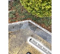 Metal Gutter Strainers Drain Cover Stainless Steel Channel Drain with 90 Degree Corner Kit for Concrete Downspout Drainage