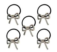 Metal Hair Tie - Bow Elastic Hair Bands | Ruban Hair Bands | Bow Hair Ties | Girls Bow Hair Ties Hair Bands - Metal Ponytail Holder Hair Ties For Daily Use, Shopping, Casual Outings