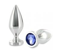 Metal Hard Anal Plug Aliminum Crystal Color Medium 8,89cm 1 Unité