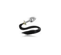 Metal Hard Anal Plug Steel With Tail 8,89cm 1 Unité