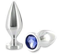 METAL HARD Plug Anal en Aluminium, Crystal, 5.71 cm, Petit, Submersible
