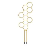 Metal Honeycomb Plant Trellis, Gold Climbing Support for Pothos | Sturdy metal construction with honeycomb design, perfect for indoor potted climbers, fits for pothos Doré