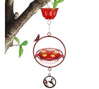 Metal Hummingbird Feeder, Animal Bird Tray Holder, Heavy Duty Outdoor Food Dispenser, 6.3x8.66 inches, Decorative Birding Supply for attracting Wildlife to Fence Lawn Deck Balcony