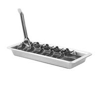 Metal Ice Trays Freezer, Kitchen Ice Maker, 18-Slot Stainless Steel Tray, Easy Release Design, Detachable Commvenience, Perfect for Food, Water, Cocktails, Coffee Drinks