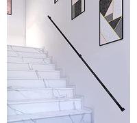 Metal il pour escaliers 30 cm-600 cm balustrade intérieure tube en fer forgé noir ils barre de support d'escalier (taille : 80 cm) - Solution de sécurité