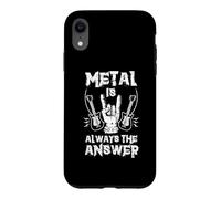 Metal is Always The Answer Heavy Musik Guitare électrique Coque pour iPhone XR