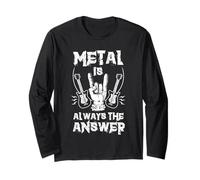Metal is Always The Answer Heavy Musik Guitare électrique Manche Longue