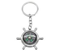 Metal Keychain Compass - Outdoor Survival Pendant | Simulated Rudder Design Compass with Hiking Camping Function, Zinc Alloy Pendant with Field Practice Use, Survival Tool for Exploration