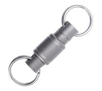 Metal Keychain Double Side Carabiner Clip Smooth Surfaces Pull Apart Detachable for Key Management Detachable