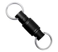 Metal Keychain Double Side Carabiner Clip Smooth Surfaces Pull Apart Detachable for Key Management Detachable