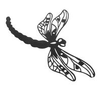 Métal Libellule Décoration Murale Fer Noir, Décor Jardin | Ornement Mural Ajouré, Silhouette D’insecte, Style Artistique, pour Maison et Extérieur, Pièce Suspendue
