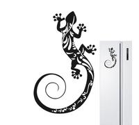 Metal Lizards, Outdoor Decoration, Iron Art Wall Sculpture, Gecko Walls Ornament, Colorful Weatherproof Garden Lizard Artwork for Fence and Patio Decoration, Gardens, Porch, Yard, 11.81x7.24 Inches