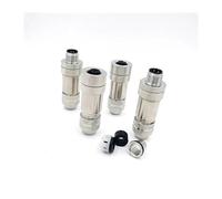 Metal M12 Sensor connector waterproof Straight Signal shielding male&female screw threaded plug 4 5 8 Pin A type NWPNLXEA(Male Insert,5P)