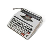 Métal Machine À Écrire Vintage, Mécanique Outil d'écriture - avec Housse de Valise et Ruban Rouge Noir 30 * 30 * 10CM