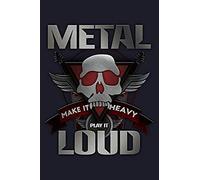 Metal Make It Heavy Play It Loud: Blank Paper Sketch Book - Artist Sketch Pad Journal For Sketching, Doodling, Drawing, Painting Or Writing