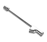 Métal Mandrin à Air Droit pour Gonfleur de Pneus de vélo | Joint Étanche Anti-Fuite, Format Compact Argenté, pour Valves de Pneus, Mécaniciens, Personnel et Entretien Routier
