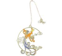 Métal Marque-page avec Pendentif Style Chinois Vintage | Découpe Ajourée, Présent Présentable pour Étudiants et Écrivains, Signet Décoratif, Usage Bureau