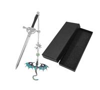 Metal Marque Page, Sword dragon signets Marque-Page éPée Livré Avec un Pendentif Antiquité Style vintage Pour Les Amateurs De Lecture Cadeau Amusant Pour Les Femmes Et Les Hommes