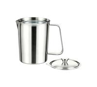 Metal Measuring Cups - Stainless Steel Double-Scale Container with Lid