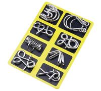 Metal Mind - Lot de 8 casse-tête en métal - Jeu de test de QI 2026 - Jouets à déverrouiller - Anneau de puzzle en métal pour enfants et adultes (style A)